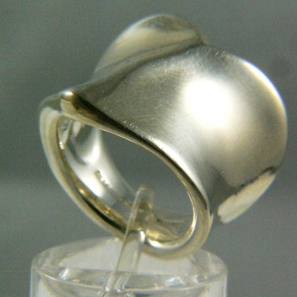 DESIGNER MODERNIST RLM STUDIO SIGNED FORGIVE STERLING SILVER 925 RING - Picture 2 of 10